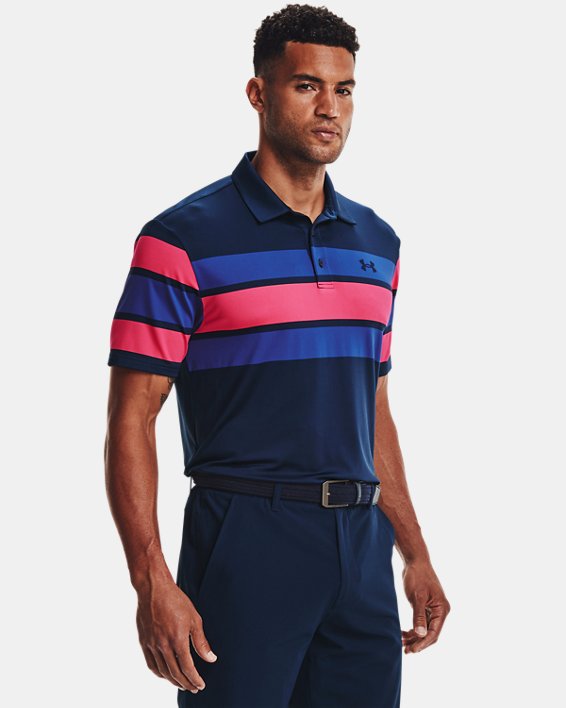 Polo UA Playoff 2.0 pour hommes, Navy, pdpMainDesktop image number 0